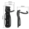 Wall-mounted bicycle rack MACLEAN MC-432, vertical bike mount, adjustable width, max load 30 kg, black