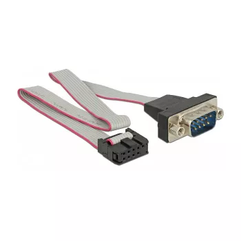 Serial Cable DeLOCK 89900 Grey 0.25 m RS-232 DB9 9-pin COM