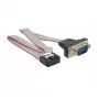 Serial Cable DeLOCK 89900 Grey 0.25 m RS-232 DB9 9-pin COM