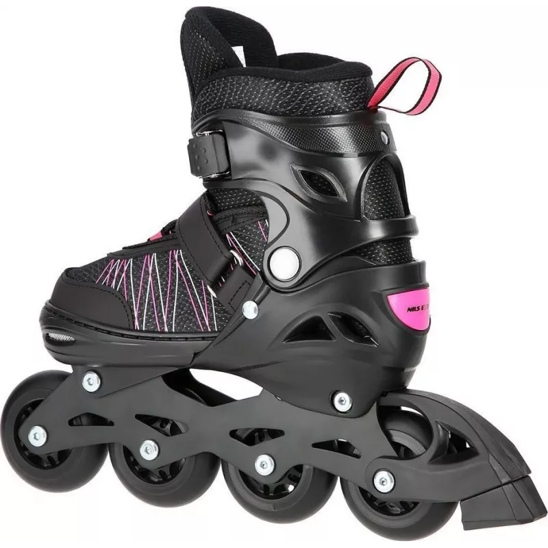 Nils Extreme NH11912 A 2IN1 Skates BLACK/PINK SIZE. S (31-34) With Interchangeable Hockey Skates