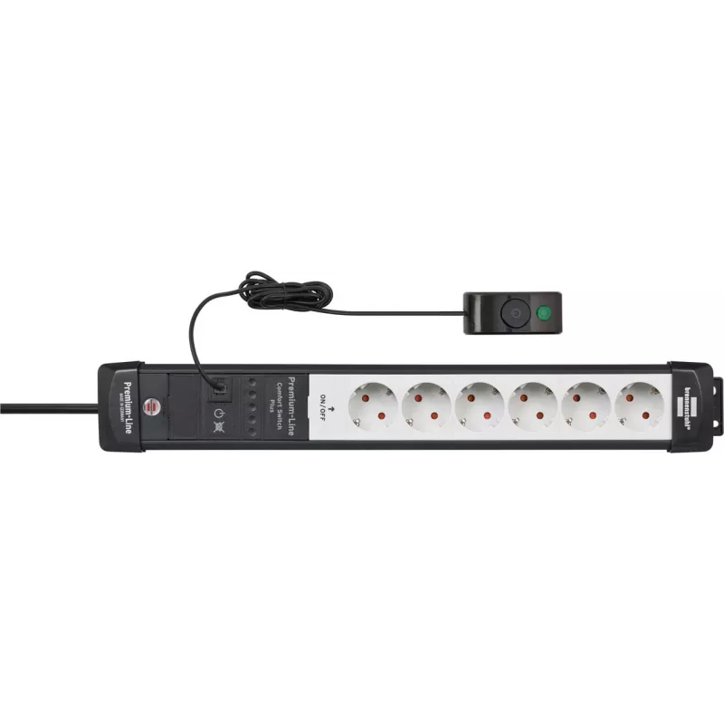 Power Extension Brennenstuhl Premium-Line 3m 6 AC Outlets Indoor Black Grey