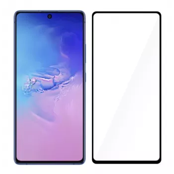 Tempered Glass Screen Protector Tellur for Samsung S10 Lite — Full Glue, Case Friendly, Black