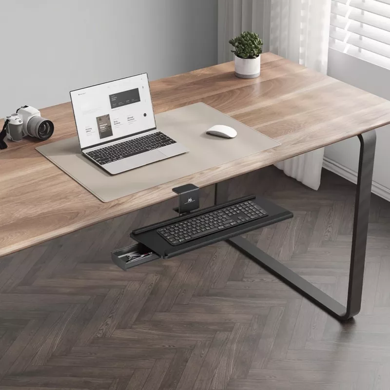 Maclean under-desk keyboard holder, max. load 5kg, horizontal and vertical reg., black, MC-108 B