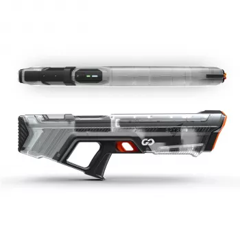 Water pistol SpyraOne SpyraGO Clear Transparent — compact rechargeable water blaster SPGO1T