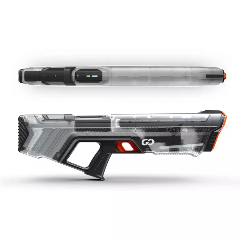 Water pistol SpyraOne SpyraGO Clear Transparent — compact rechargeable water blaster SPGO1T