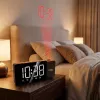 Digital LED clock radio GreenBlue GB172 with FM tuner, projector, thermometer, USB 5V & CR2032 power