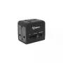 Travel adapter SBOX TA-23 with dual USB charger and universal plug compatibility