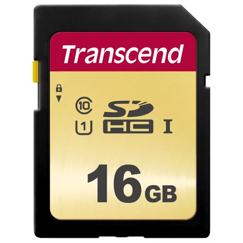 Flash Memory Transcend 16GB SDHC UHS-I 500S