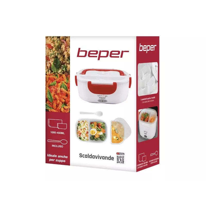 Electric lunch box Beper 90.920R - 1 L food warmer