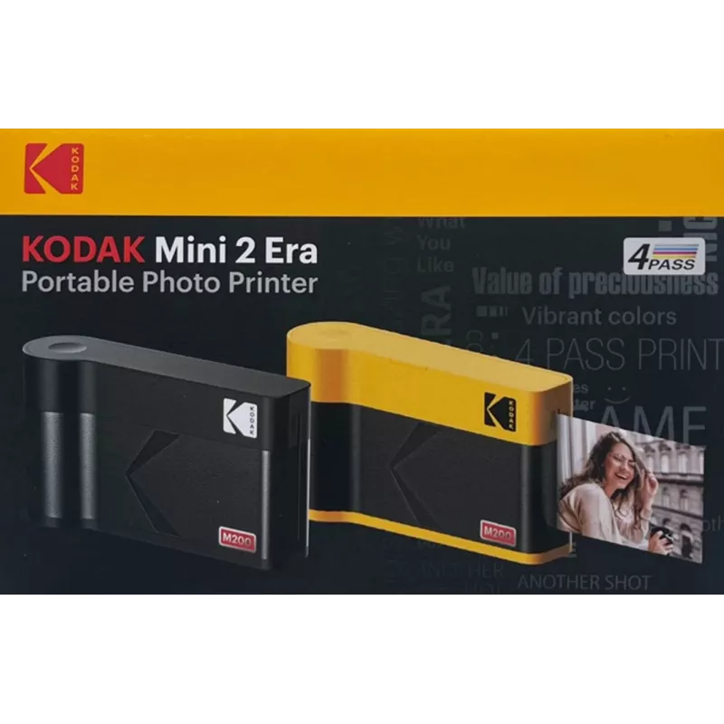 Instant camera Kodak Mini 2 Era Black — compact instant photo camera, color printing
