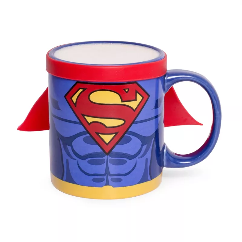 Thumbs Up Superman Mug with Cape, single design, 0.25 l, Blue, Red, Ceramic, Silicone, Universal, 1 piece