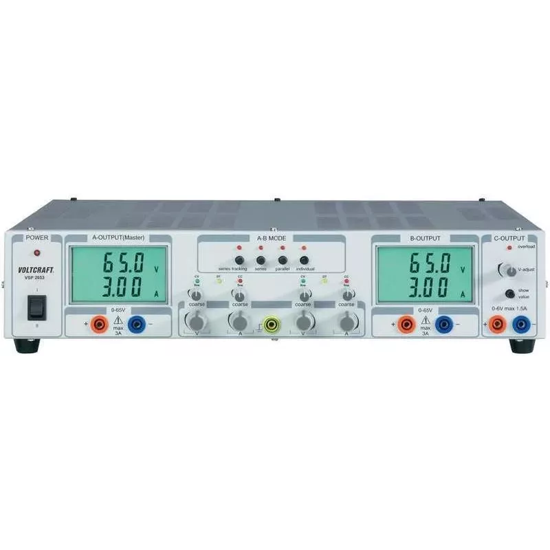 Voltcraft Laboratory Power Supply, adjustable VSP 2653 0.1 - 65 V/DC 0 - 3 A 399 W 3 x (VSP 2653)