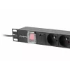 LANBERG PDU-07E-0200-IEC-BK PDU 1U 10A 7 sockets French 2m Black