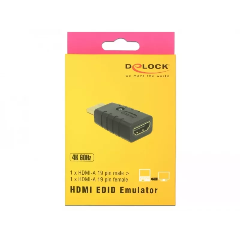 Adapter HDMI (Plug) > HDMI (Socket), EDID Emulator (black)