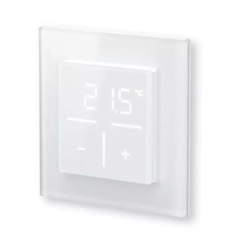 Glass wall thermostat Homematic IP model 161458A0 — digital, white, 230 V, IP20