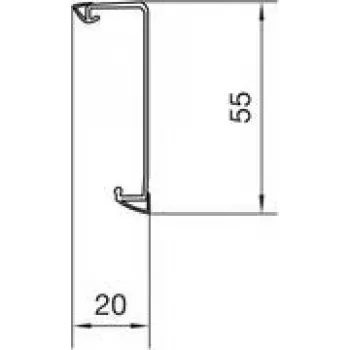 Hager Sockelleistenkanal-SL20055219016Oberteil Weichlippe 20x55