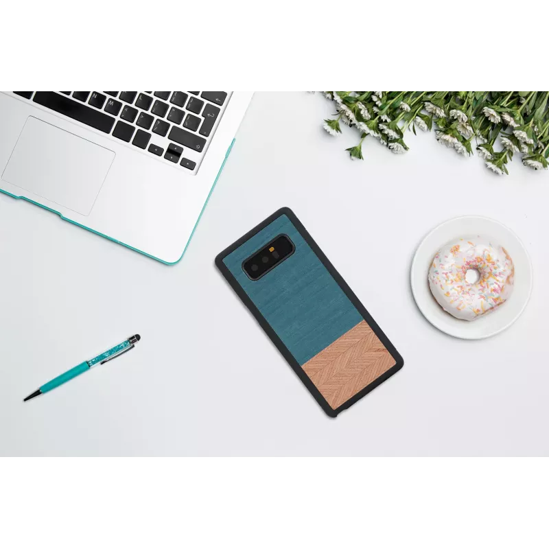 Smartphone case man and wood for Galaxy Note 8 — denim black