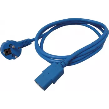 ROLINE - Power Cable - CEE 7/7 (M) angled to IEC 60320 C13 straight - AC 250 V - 10 A - 1.8 m - Blue - Germany (19.08.1012)