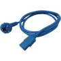 ROLINE - Power Cable - CEE 7/7 (M) angled to IEC 60320 C13 straight - AC 250 V - 10 A - 1.8 m - Blue - Germany (19.08.1012)