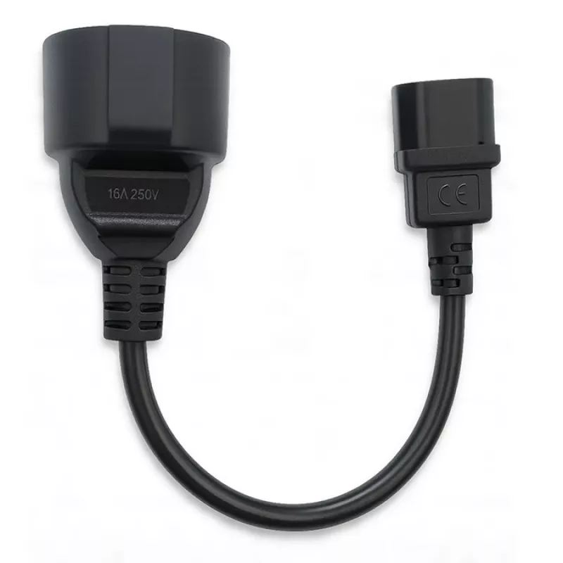 Power adapter QOLTEC IEC 320 C14 to French plug, 0.15 m cable