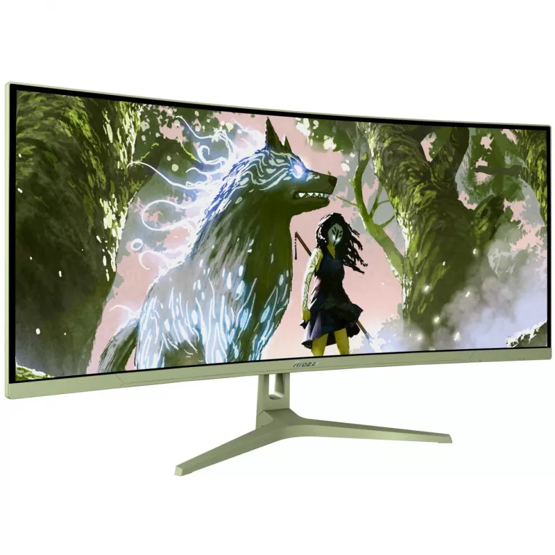 Curved computer monitor Arozzi Nova 34 inch (86.4 cm) 3440×1440 21:9 LED 1 ms Green
