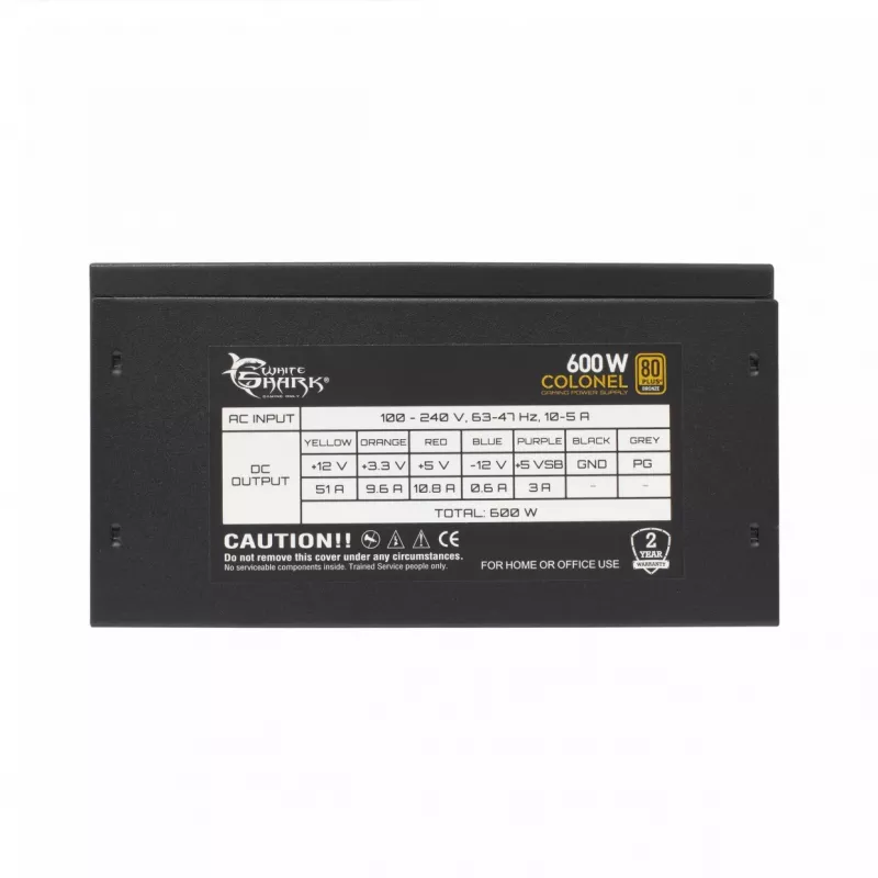 Power Supply Unit White Shark Colonel 600 W