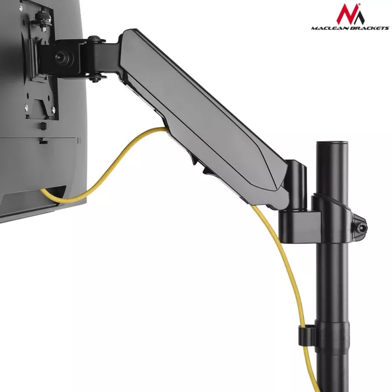 Desk Monitor Mount MACLEAN MC-775 for 32 inch (81.3 cm) screens, VESA 75x75–100x100, up to 8 kg, grey