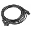 Power cable LANBERG CA-C13C-11CC-0050-BK — 5 m, C13 coupler to CEE7/7, angled C13