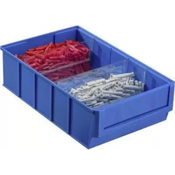 Storage box Allit 456530, plastic organizer 185×300×81 mm, blue