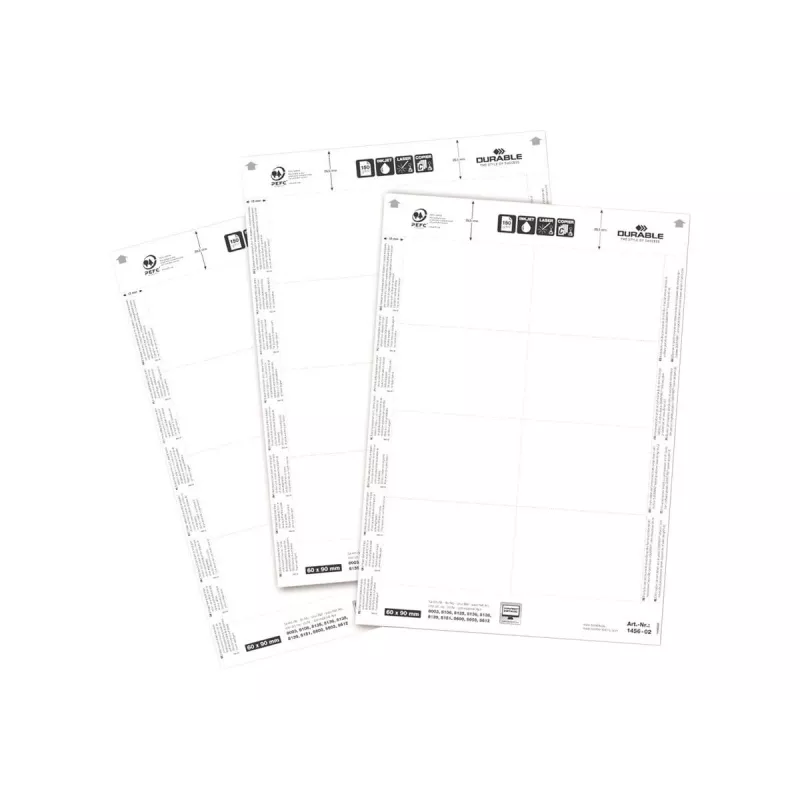Badge insert Durable 1456-02 60x90 mm White