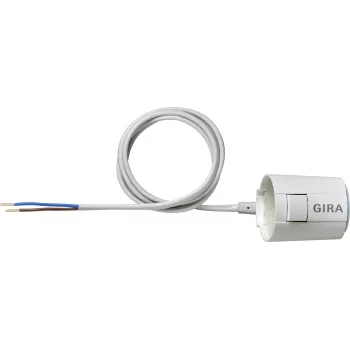 Electrical actuator GIRA 216900, 230 V, IP54 protection, white