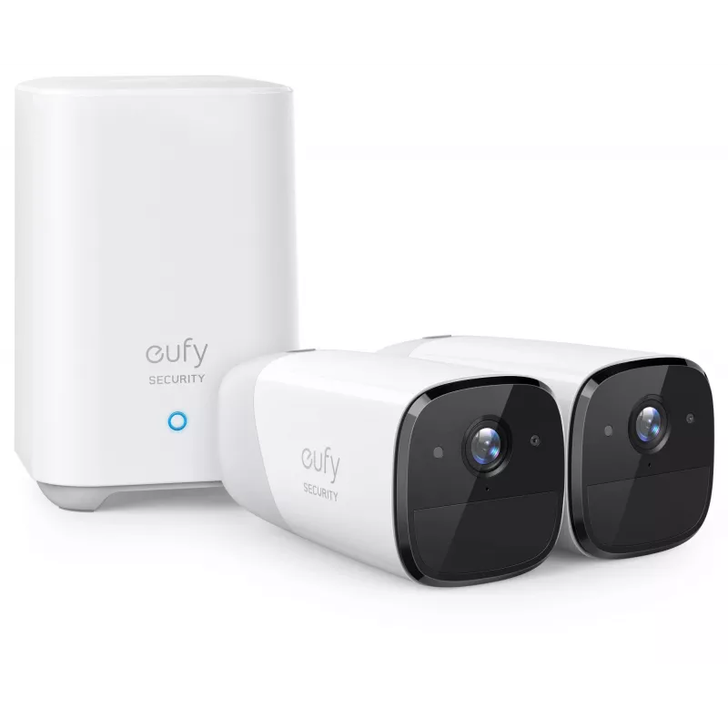 Eufy Security, eufyCam 2 Pro Wireless Home Security Camera System, 365-Day Battery Life, HomeKit Compatibility, 2K Resolution, IP67 Weatherproof, Night Vision, 2-Cam Kit, No Monthl