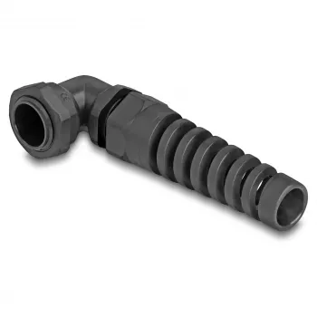 DeLOCK Cable Gland 90° angled PG13.5 black strain relief