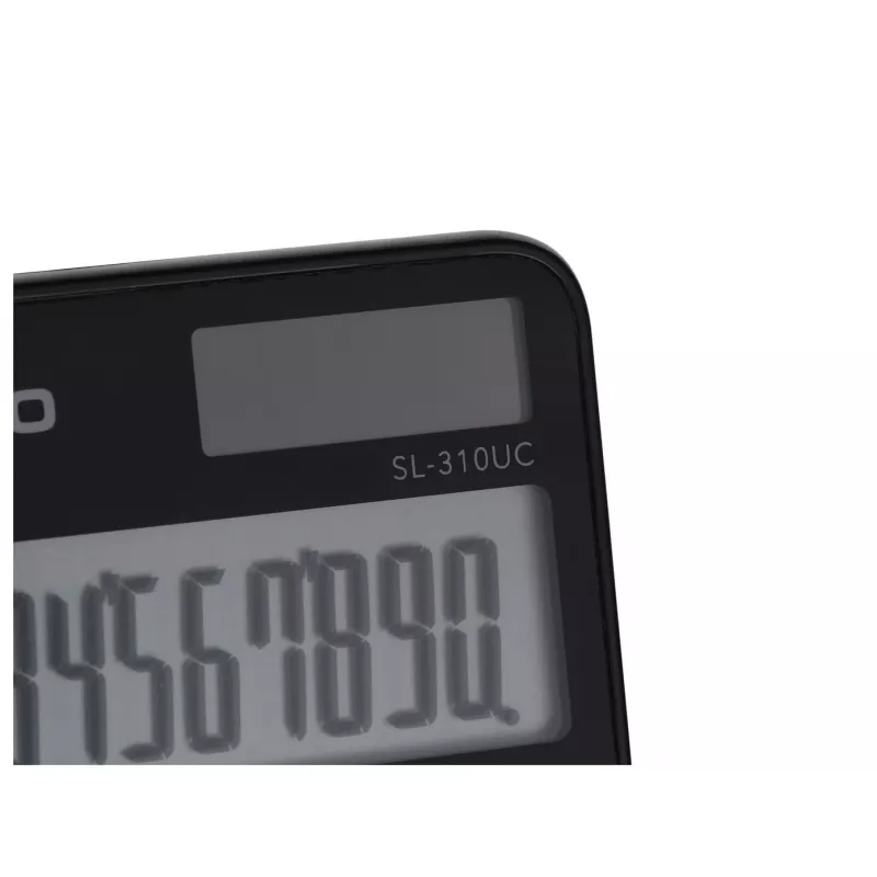 Basic calculator CASIO SL-310UC-BK — 10-digit, battery/solar, tax & profit functions, pocket size (70×118×8.4 mm), black