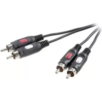 SpeaKa Professional RCA Audio Connection Cable [2x RCA-Plug - 2x RCA-Plug] 10 m Black (SP-7870624)