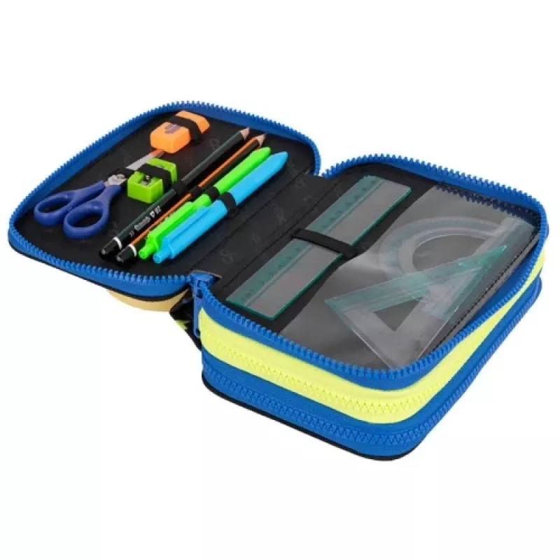 Pencil case CoolPack Jumper 3 ATLANTIS F067828 — triple-decker school pencil case
