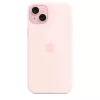Silicone case with MagSafe for iPhone 15 Plus - light pink