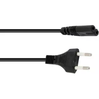 Power cable Omnitronic 1.5 m, IEC C13 to Schuko, black