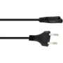 Power cable Omnitronic 1.5 m, IEC C13 to Schuko, black
