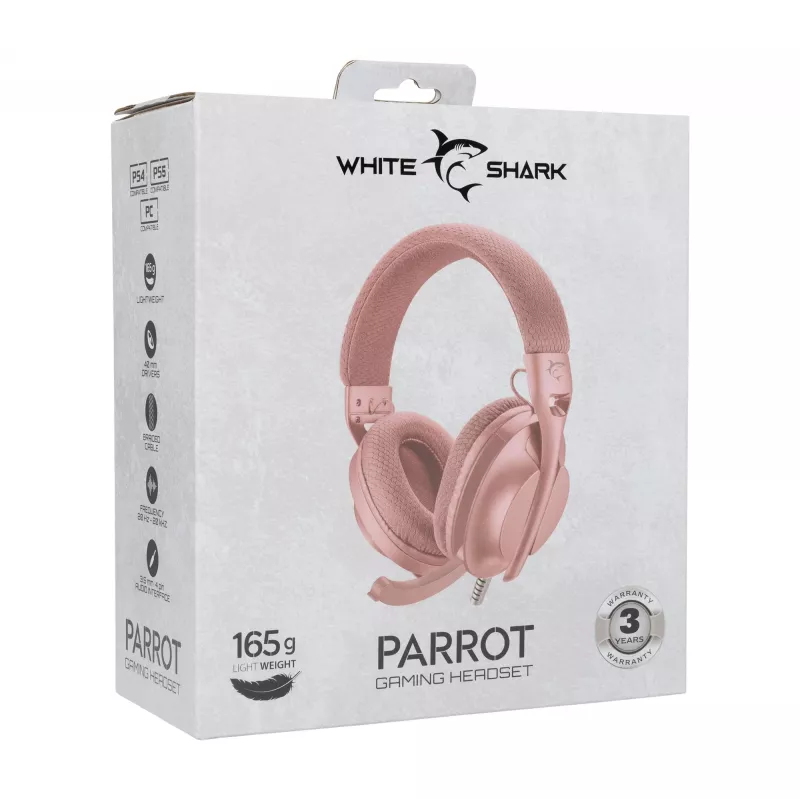 Headphones White Shark GH-2440 Parrot Pink