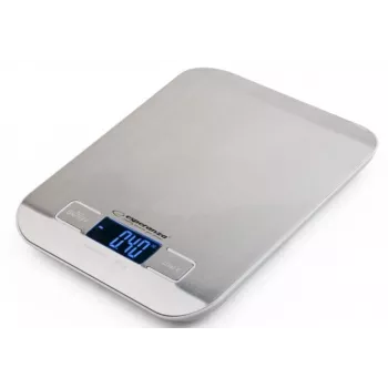 Kitchen digital scale ESPERANZA EKS001 Bamboo — precise 4 units (g/lb/oz/kg), stainless steel platform, blue backlight