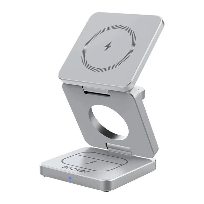 Wireless charger BlitzWolf BW-IW30 3-in-1 fast charging station for iPhone and Samsung, wireless 3-device charging