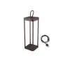 Rechargeable lantern Beper P207ILI102 in Corten finish, portable battery-powered lamp