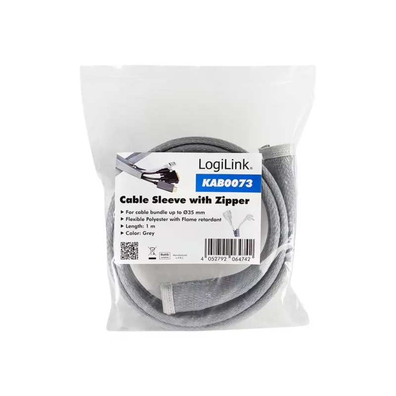 Cable Sleeve LogiLink KAB0073 Grey
