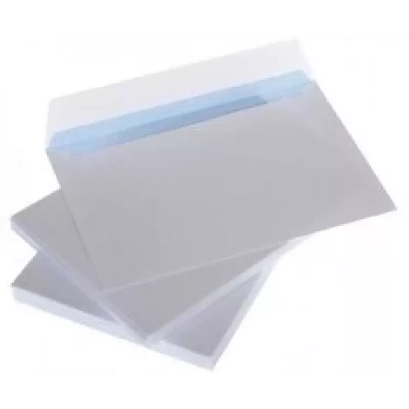 Envelopes with stripe C5 162x229 mm, white 80g x 50 pcs