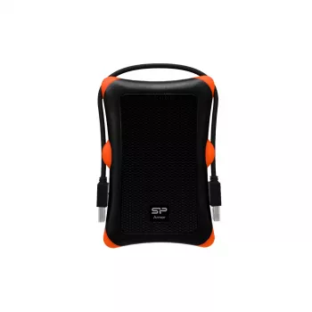 HDD/SSD enclosure Silicon Power Armor A30, 2.5 inch single-bay, USB 3.2 Gen 1, Micro-USB A, orange/black