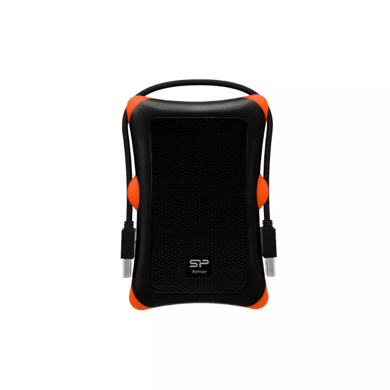 HDD/SSD enclosure Silicon Power Armor A30, 2.5 inch single-bay, USB 3.2 Gen 1, Micro-USB A, orange/black