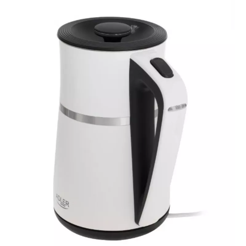 Electric kettle Adler 1.7l 1355w white double wall
