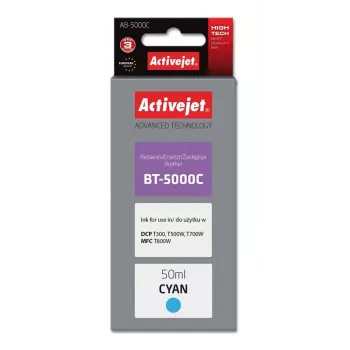 Ink bottle ActiveJet AB-5000C cyan, compatible with Brother, 50 ml dye-based high (XL) yield