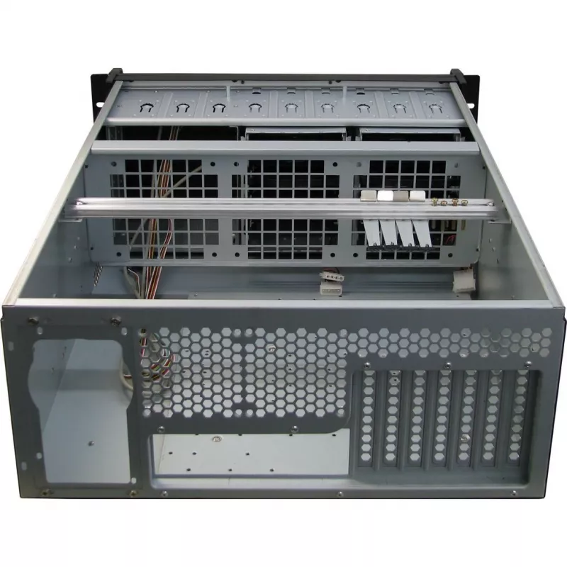 Server Case Inter-Tech IPC 4U-4129L Rack Metallic Silver